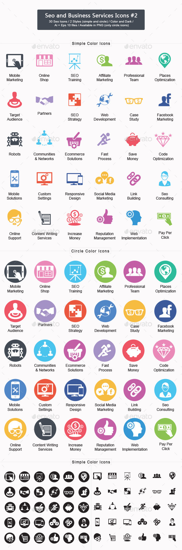 Seo and Business Services Icons Set 2 - Business Icons