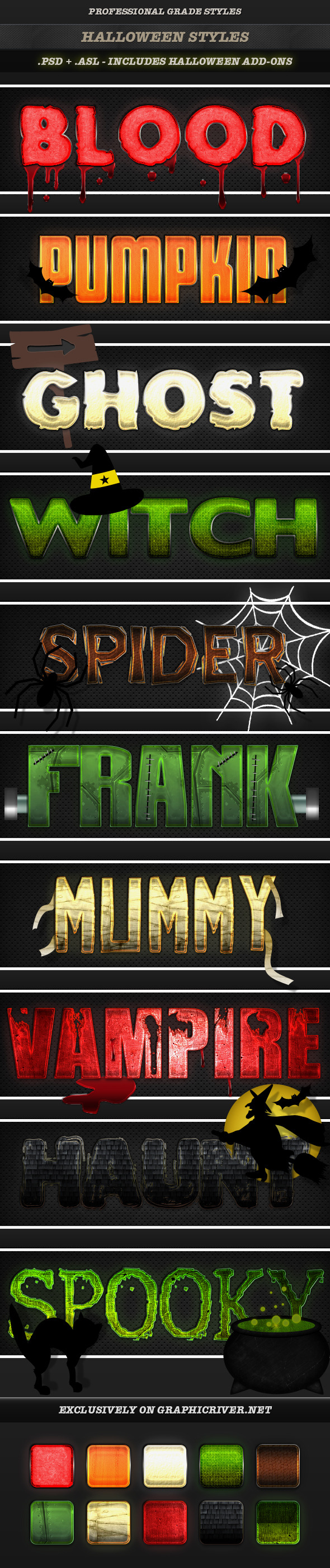 Halloween Styles - Styles Photoshop
