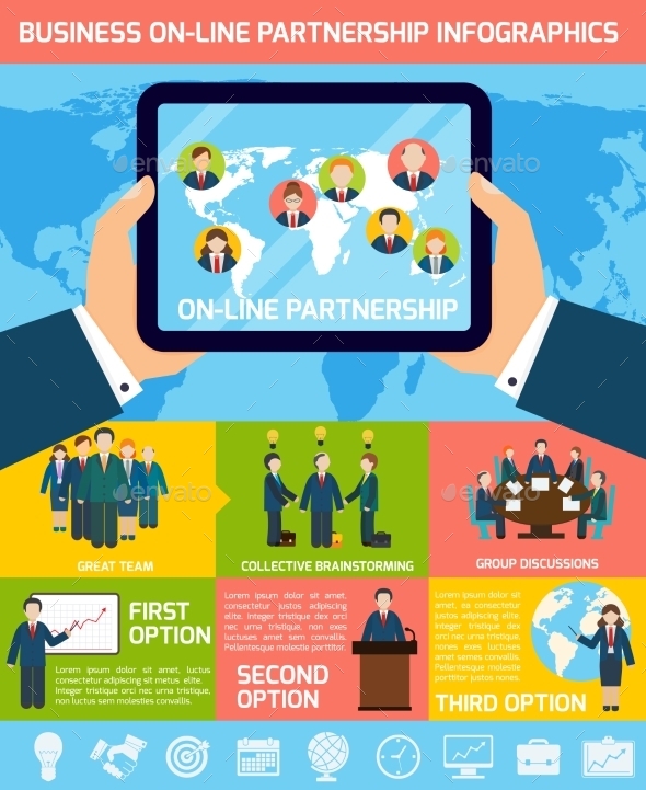 Business Partnership Infographics