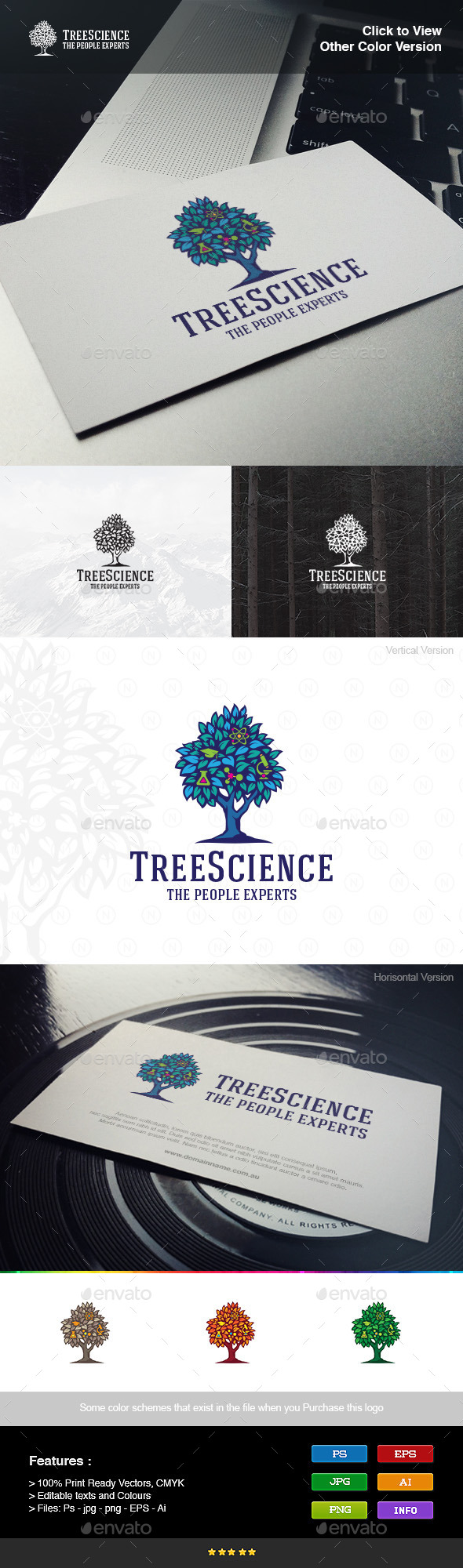 Tree Science - Nature Logo Templates