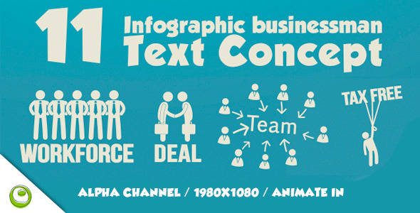 11 Infographic Businessman Text Concept