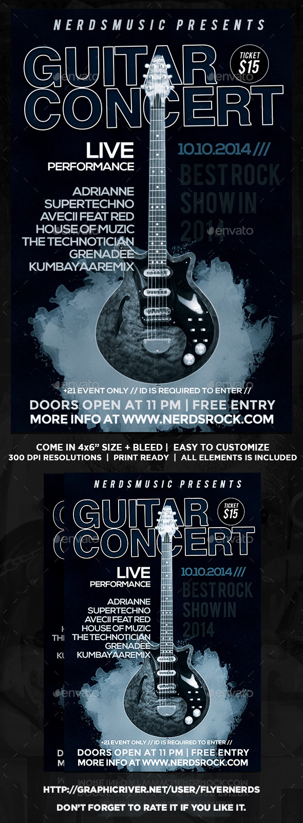 Guitar Concert Flyer - Concerts Events