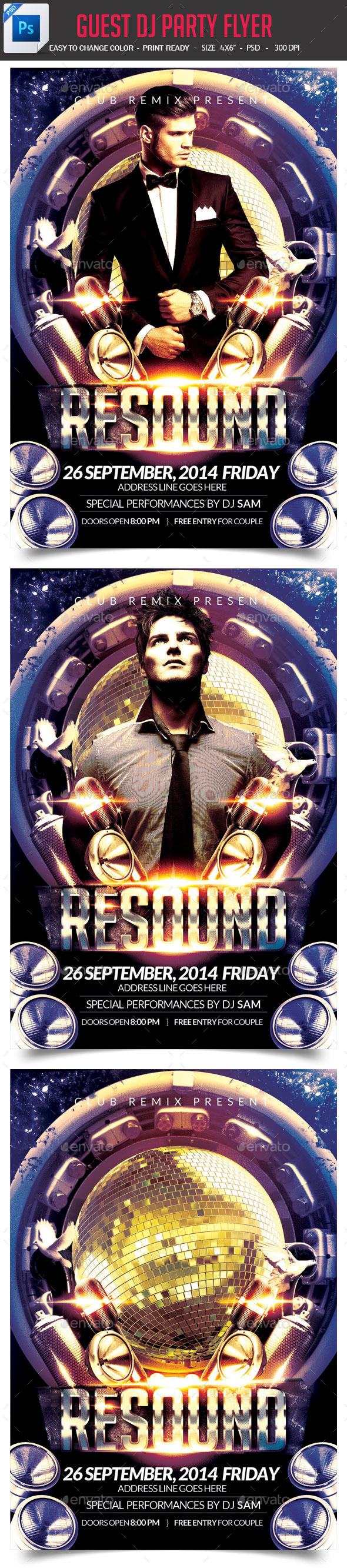 Guest DJ Party Flyer - Clubs & Parties Events