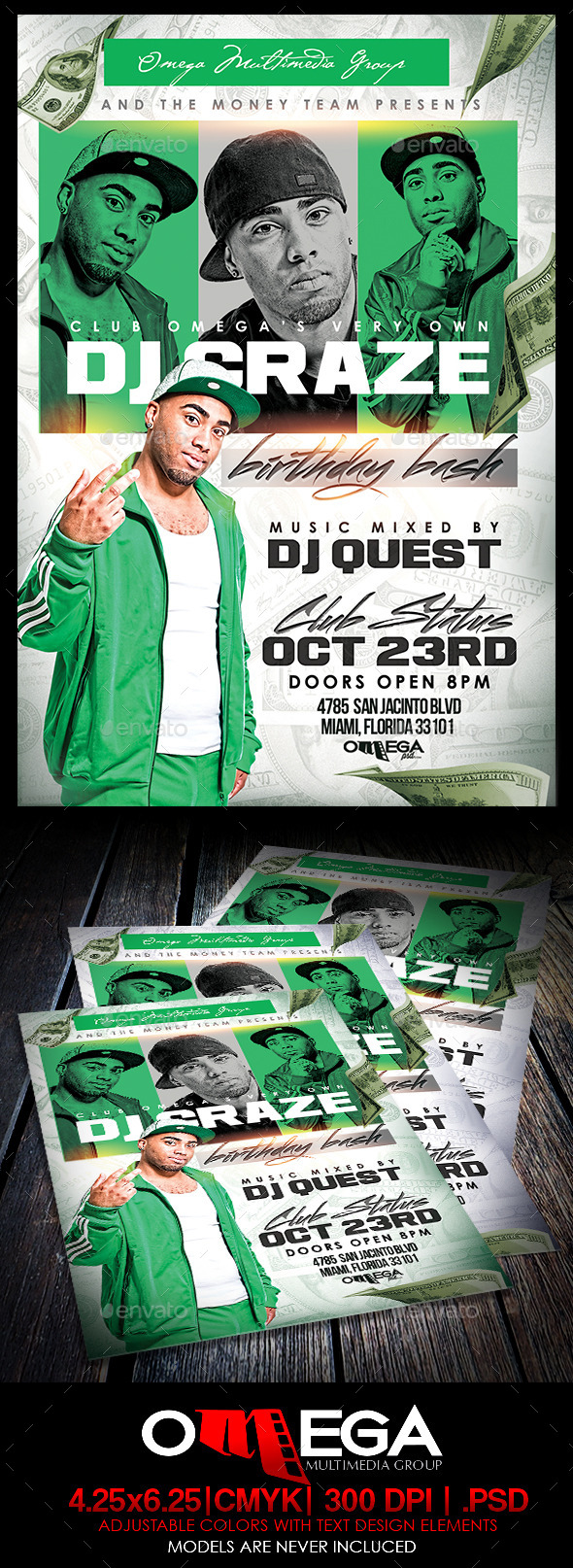 Craze Birthday Bash - Events Flyers