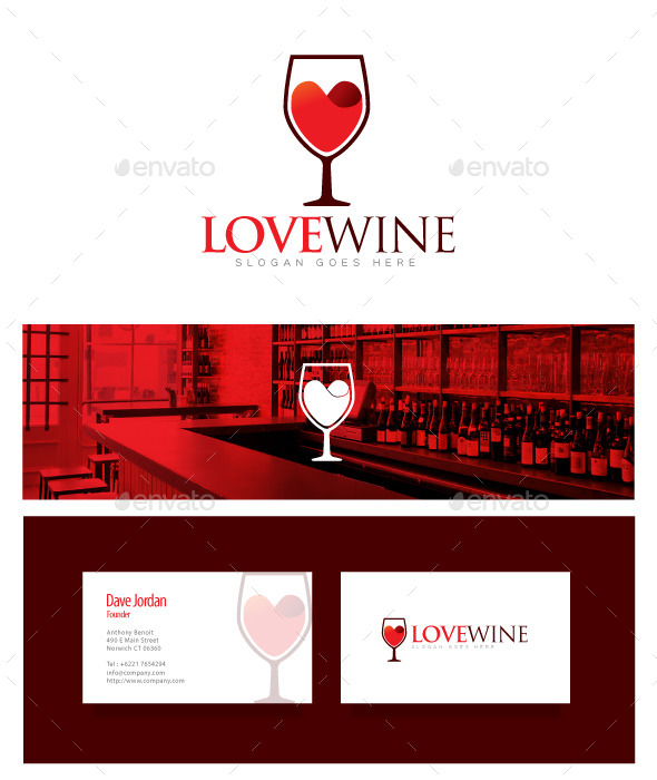 Love Wine - Wine Logo - Food Logo Templates