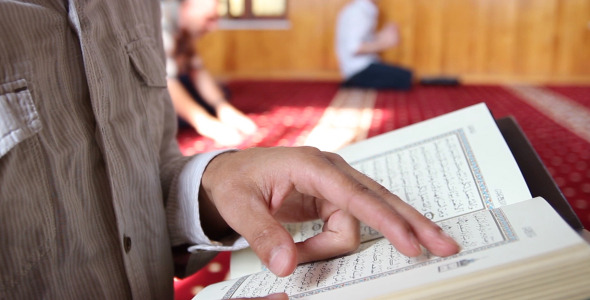 Reading Quran In Mosque alt