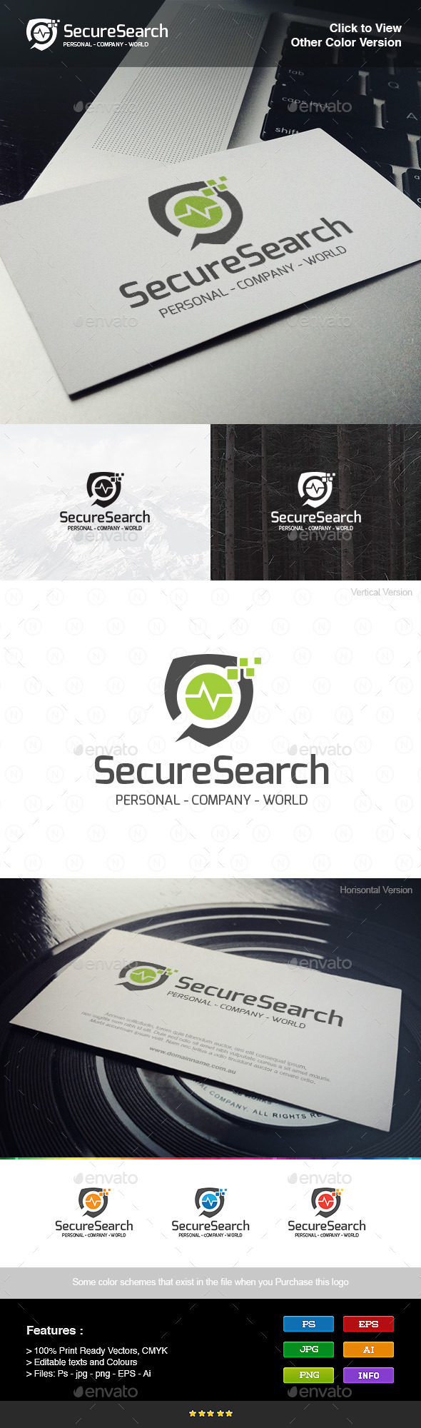 Secure Search - Objects Logo Templates