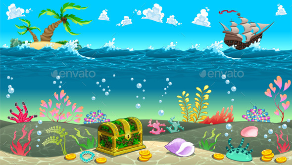 Scene under the Sea. - Landscapes Nature