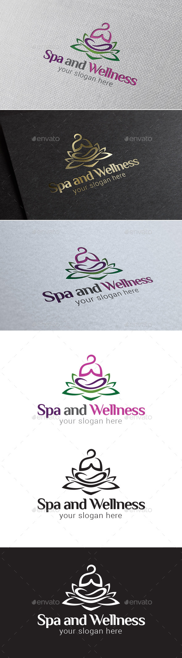 Spa and Wellness Logo Template - Symbols Logo Templates