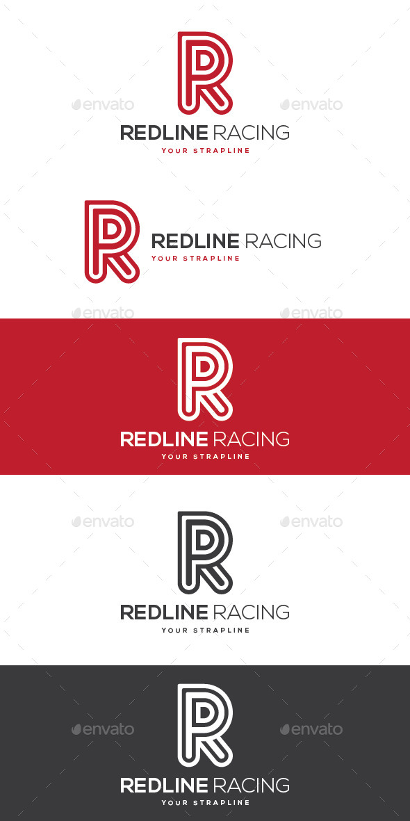 Redline Racing Letter R Logo - Letters Logo Templates