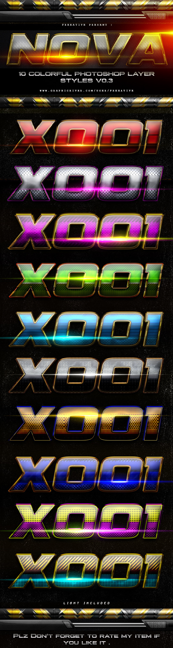 NOVA Layer Styles V0.3 - Text Effects Styles
