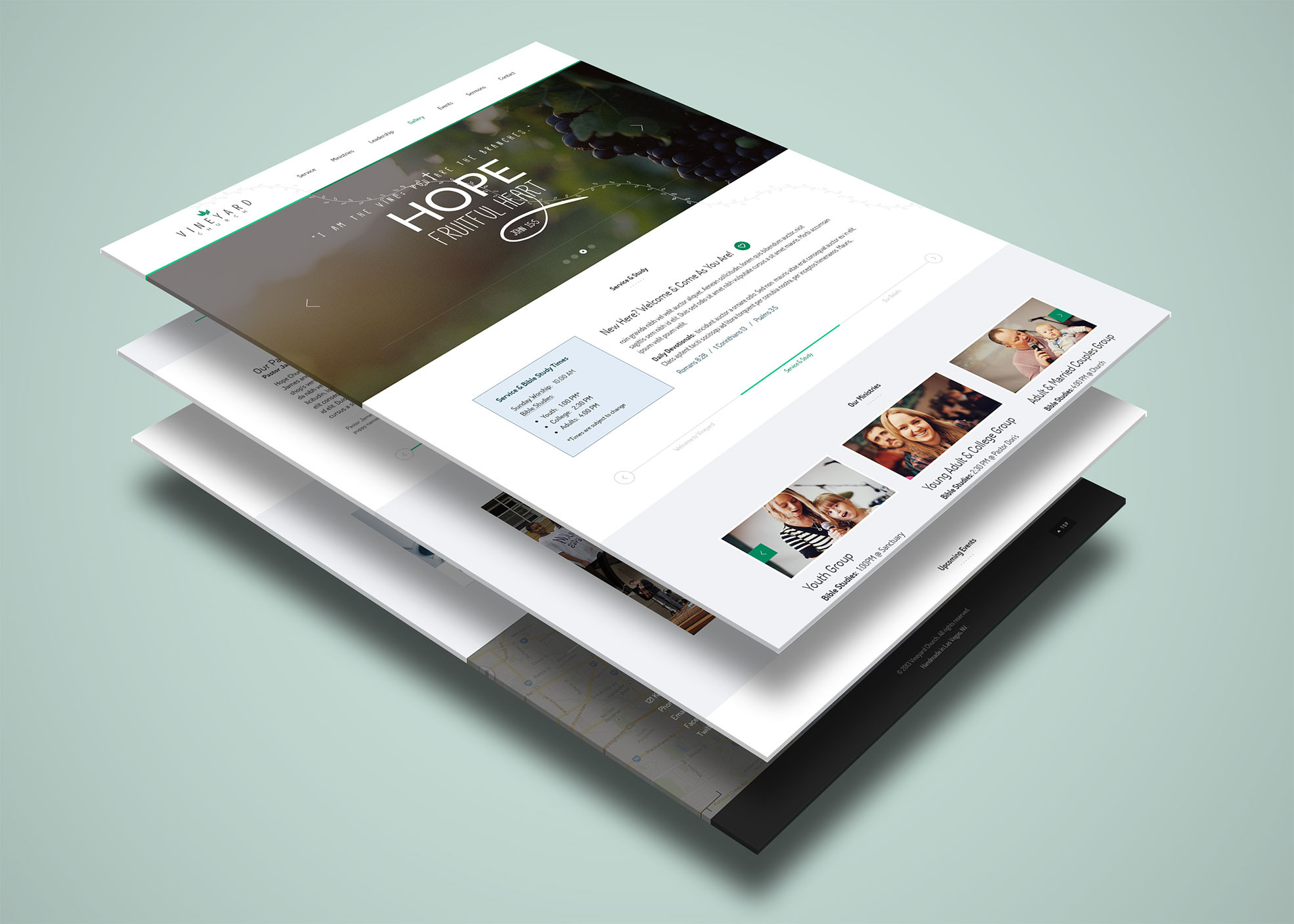 Download Vineyard Church One Page Psd Template By Themesplace Themeforest PSD Mockup Templates