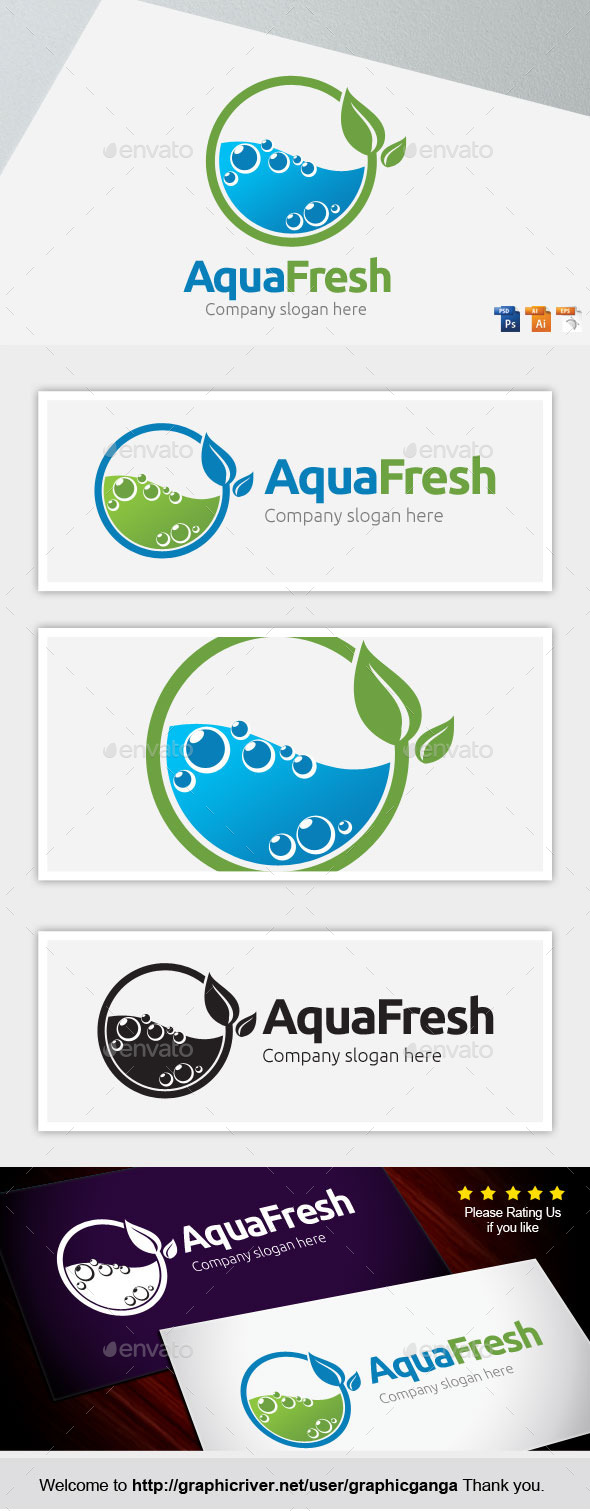 Aqua Fresh - Nature Logo Templates