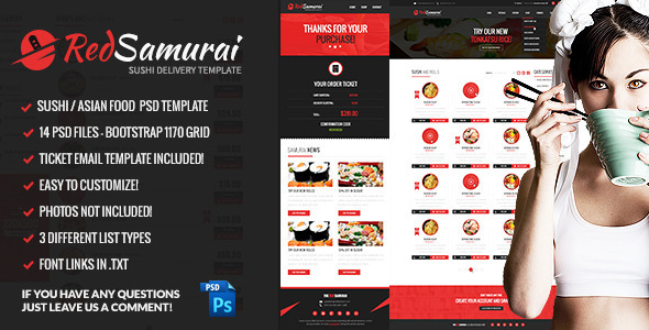 Red Samurai PSD - ThemeForest 8226559