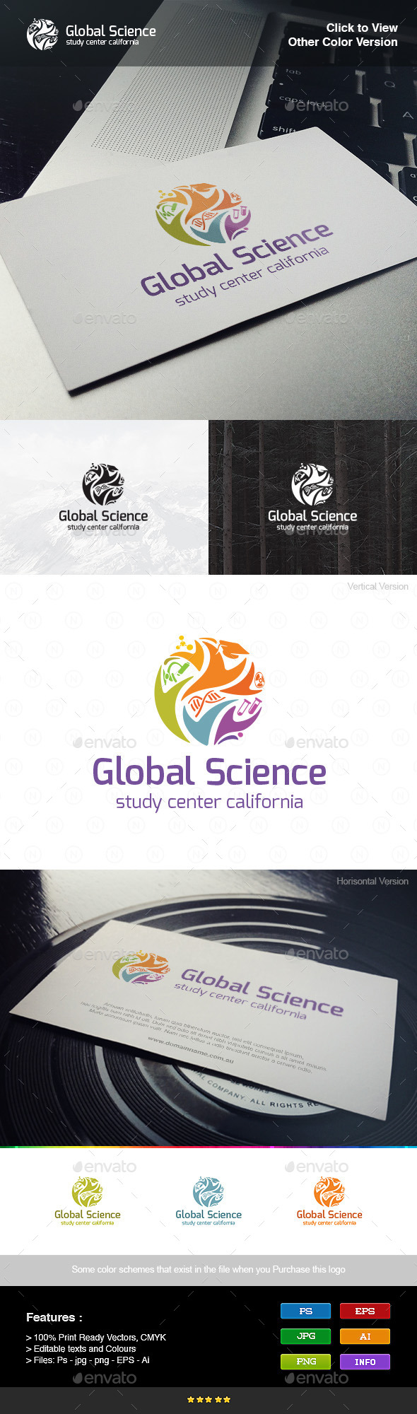 Global Science - Objects Logo Templates