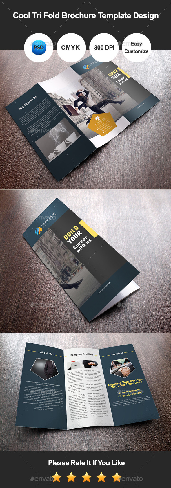  Cool  Tri Fold Brochure  Template Design by 