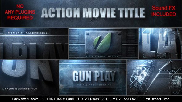 Action Movie Logo - VideoHive 8948619