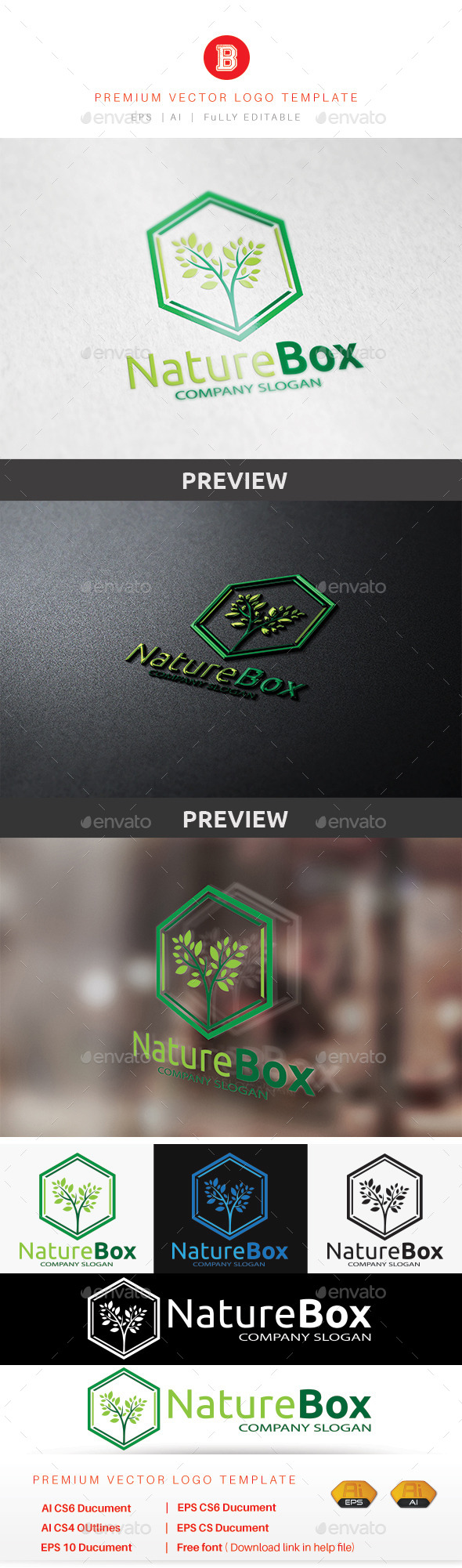 Nature Box - Nature Logo Templates