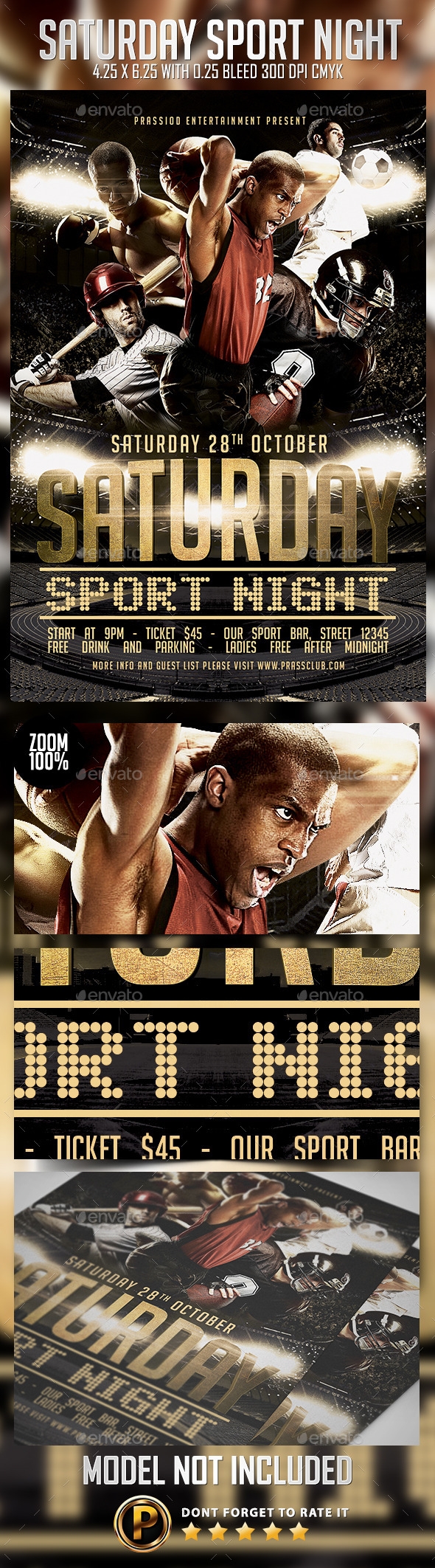 Saturday Sport Night Flyer Template - Sports Events