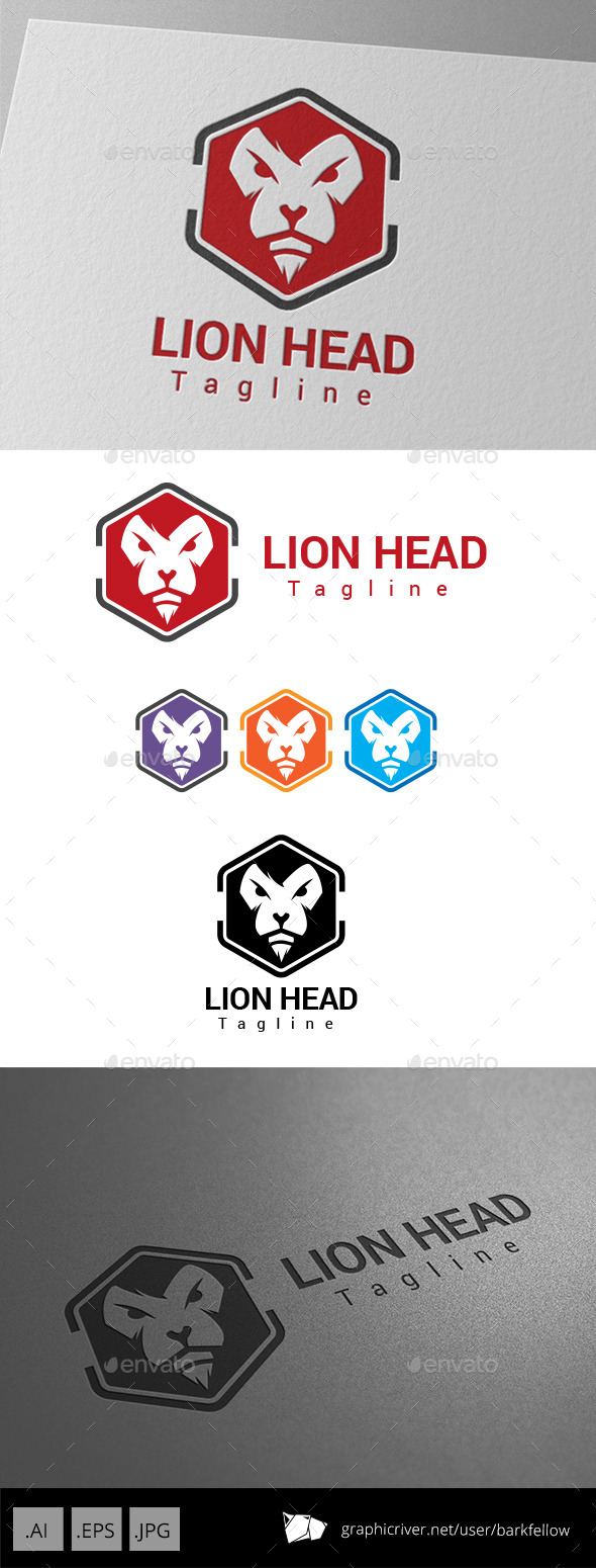 Lion Head Logo - Animals Logo Templates
