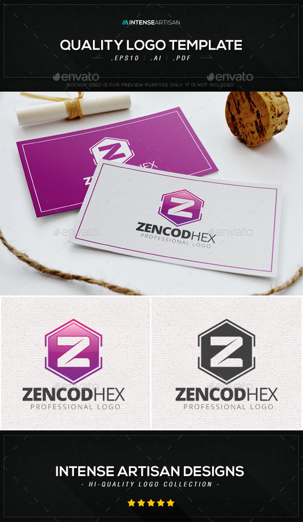 Zencode Hex Logo Template - Letters Logo Templates