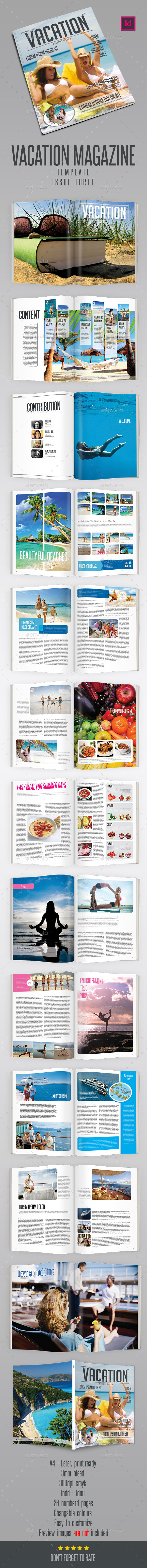 Vacation Magazine Template - Magazines Print Templates