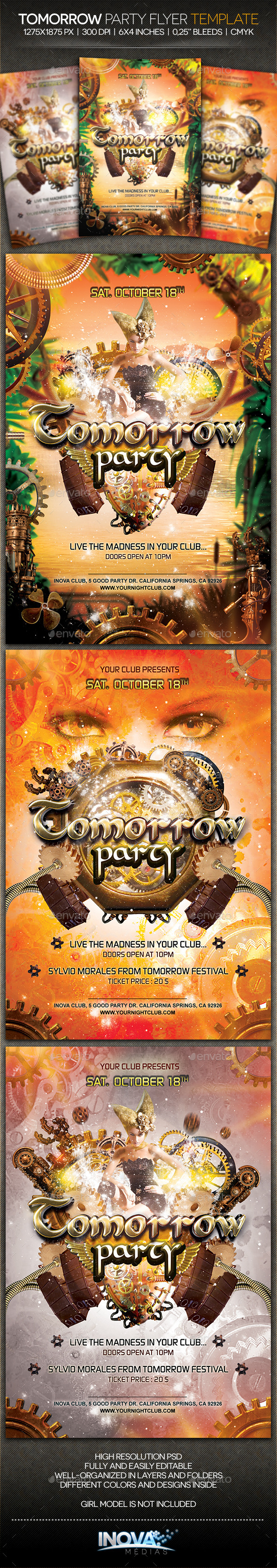 Tomorrow Party Flyer - Clubs & Parties Events