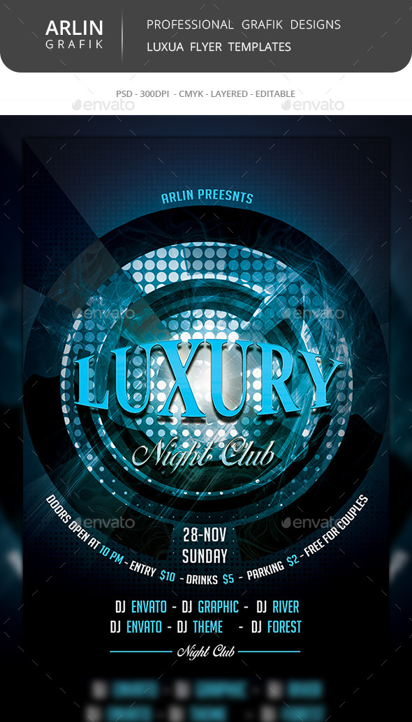 Luxury Flyer Template - Clubs & Parties Events