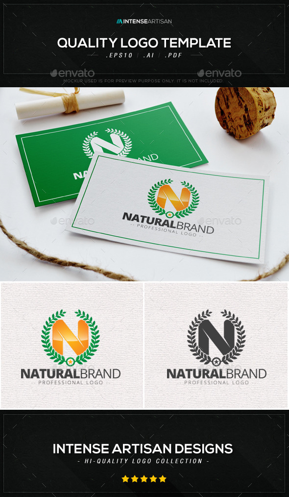 Natural Brand Logo Template - Crests Logo Templates