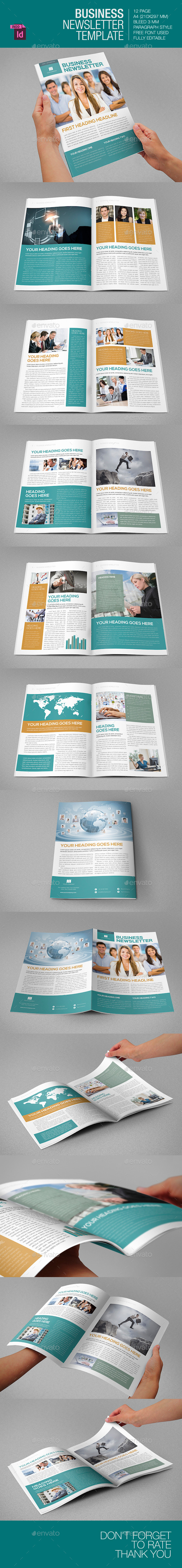 Business Newsletter Template - Newsletters Print Templates