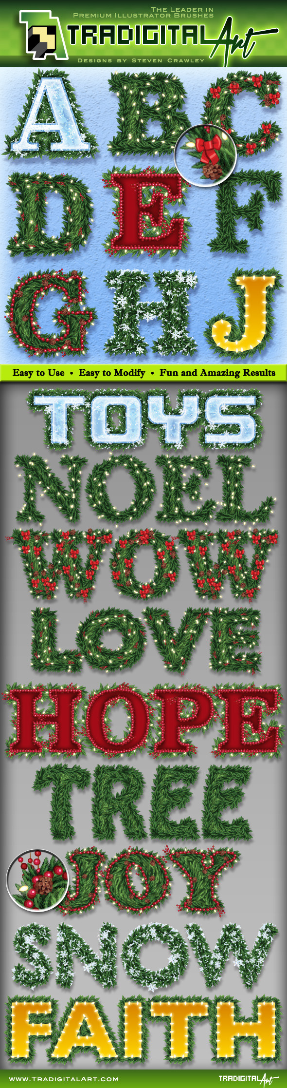 Holiday Garland Graphic Styles - Styles Illustrator
