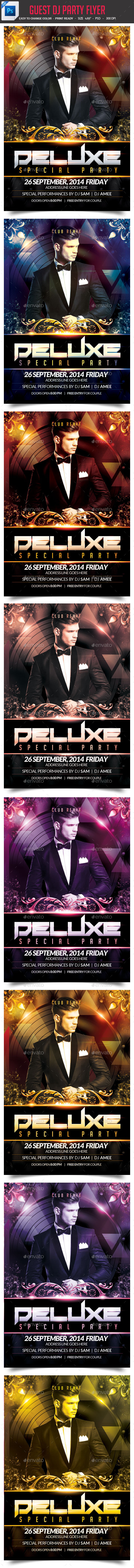 Guest DJ Party Flyer - Clubs & Parties Events