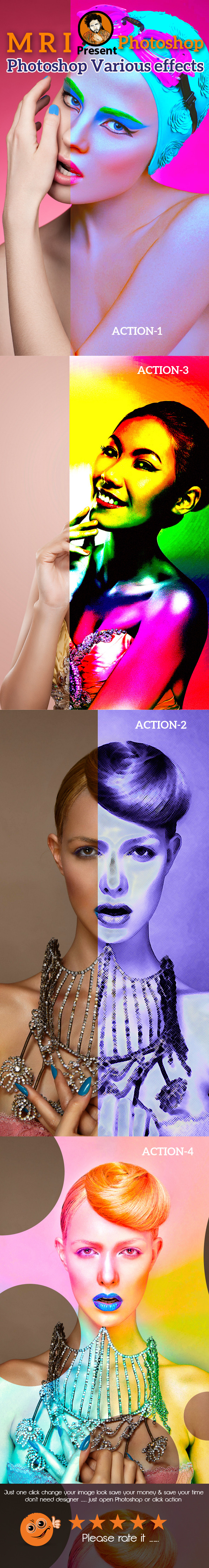 Photoshop Various Effects - Actions Photoshop