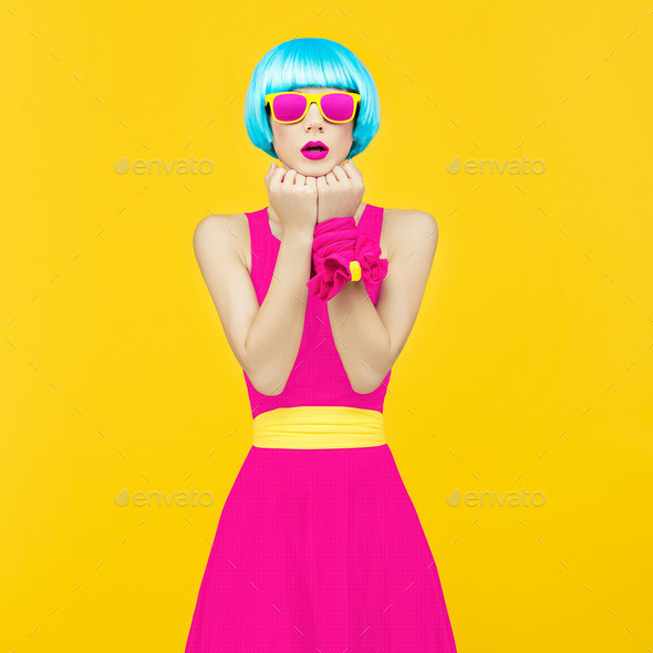 Glamorous lady bright style - Stock Photo - Images