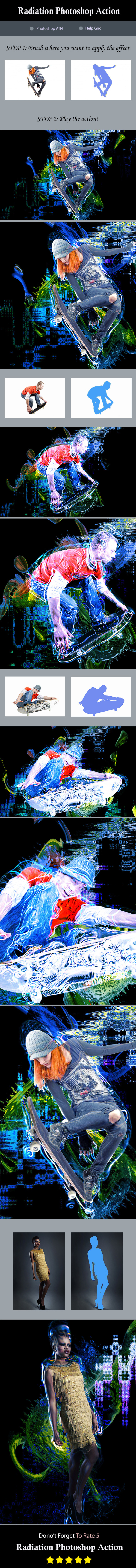 Radiation Photoshop Action - Photo Effects Actions