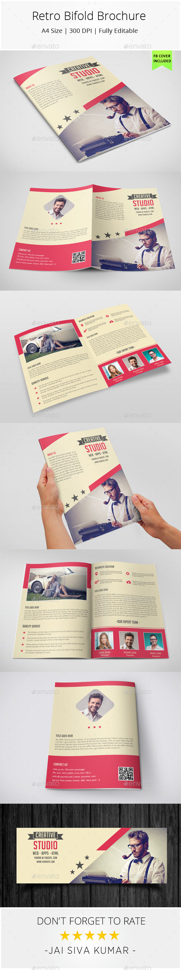Retro Bifold Brochure - Informational Brochures