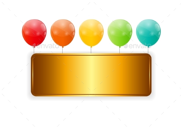 Color Glossy Balloons Background Vector Illustration - Birthdays Seasons/Holidays