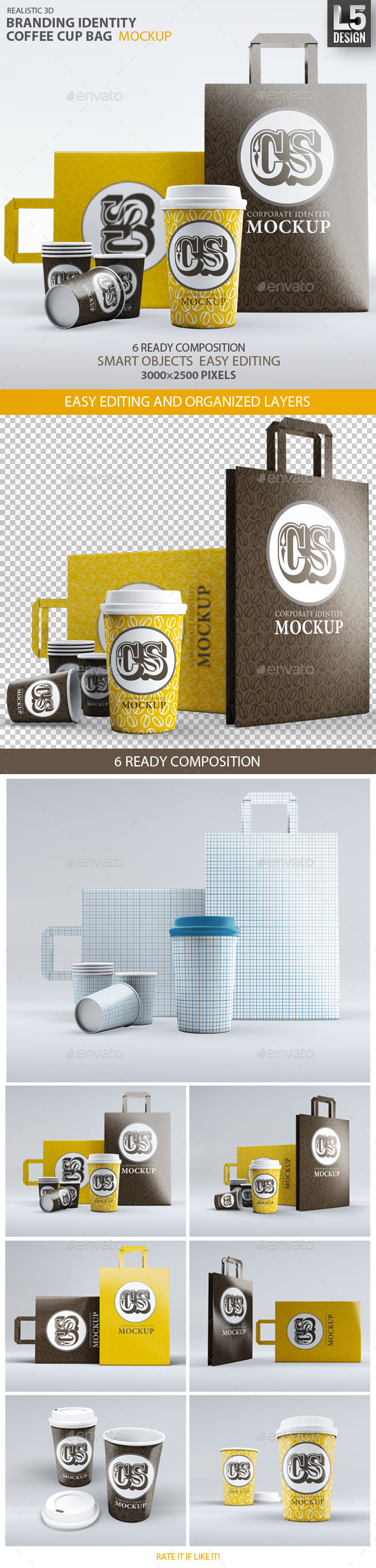 Download Branding / Identity Coffee Cup Bag Mockup by L5Design ...