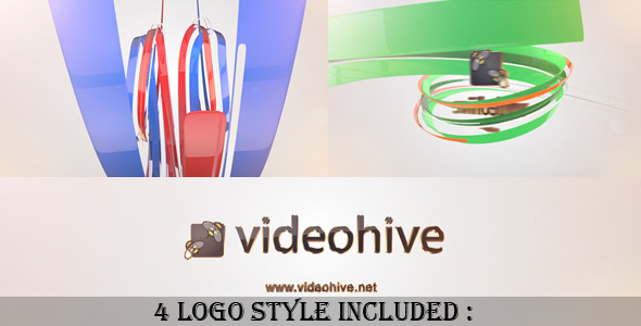 Ribbons Logo Reveal - VideoHive 8992802