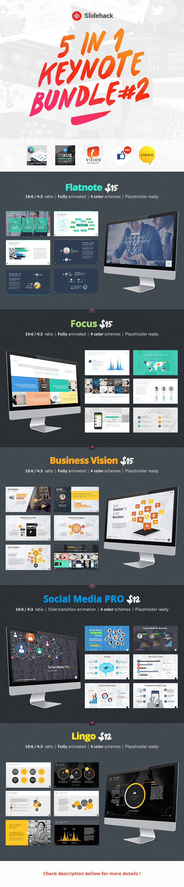 Slidehack's Keynote Bundle #2 - Keynote Templates Presentation Templates
