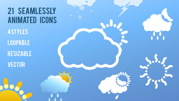 21 Animated Weather - VideoHive 8995202