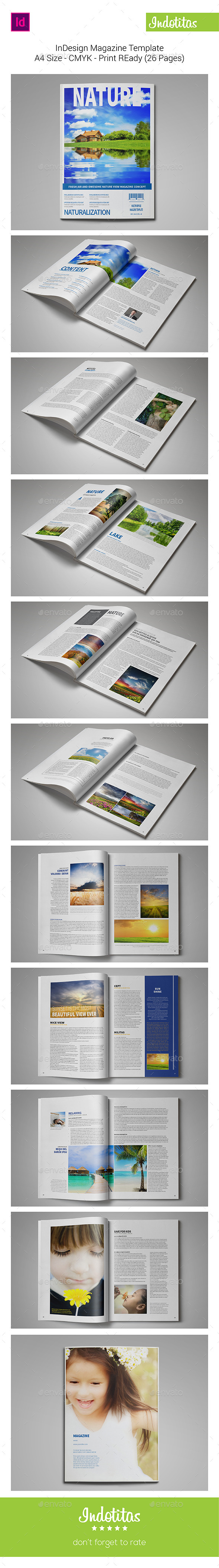 Nature Magazine Template - Magazines Print Templates