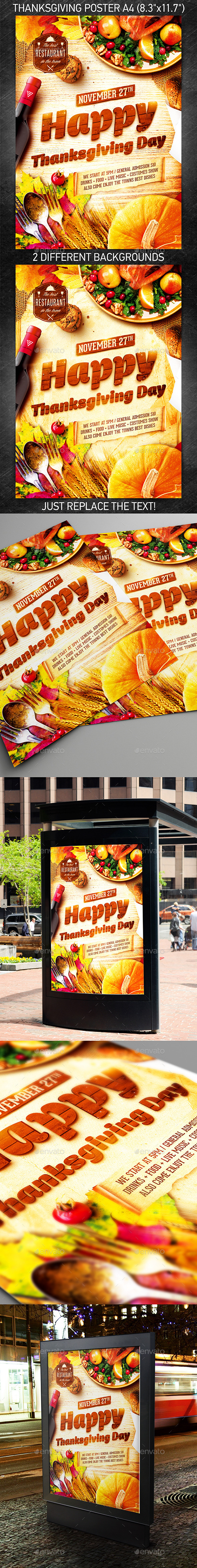 Thanksgiving Day Party Poster - Events Flyers