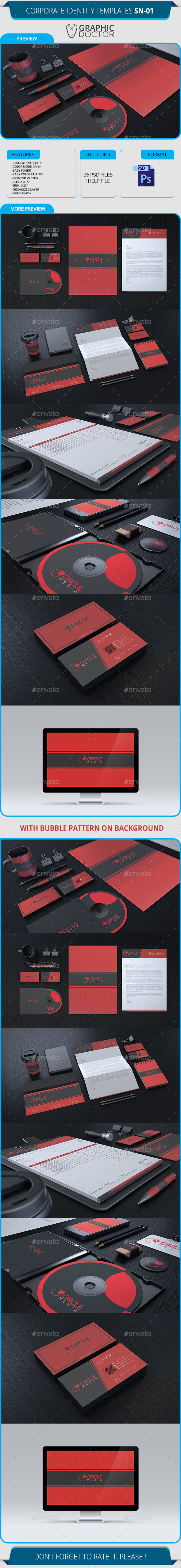 Corporate Identity Templates SN-01 - Stationery Print Templates