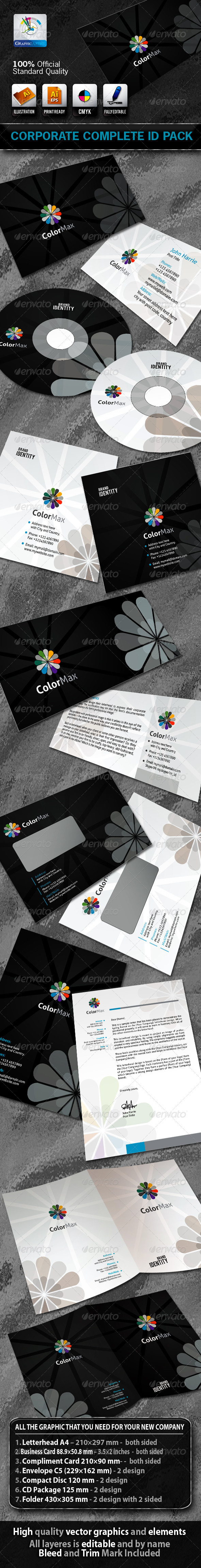 ColorMax Business Corporate ID Pack With Logo - Stationery Print Templates