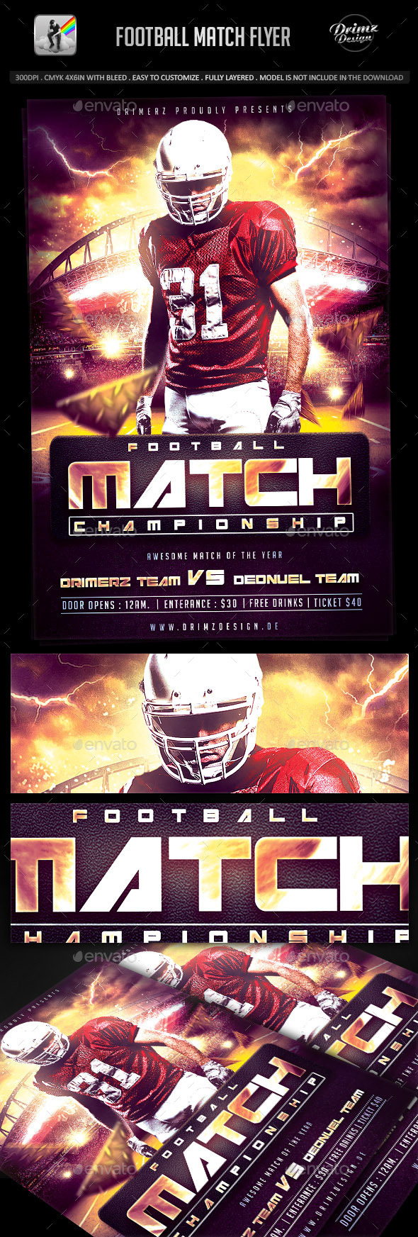 Football Match Flyer - Sports Events