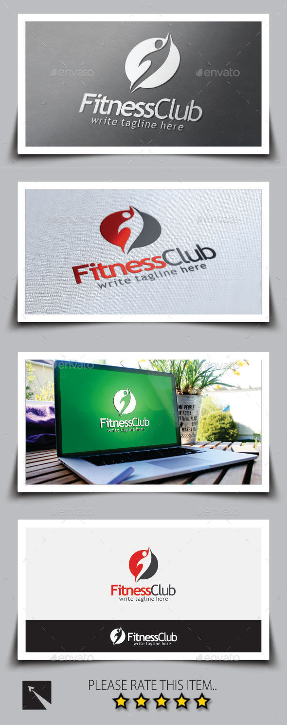 Fitness Club Logo Template - Humans Logo Templates