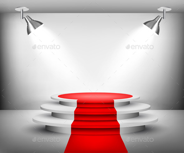Showroom with Red Carpet - Miscellaneous Vectors