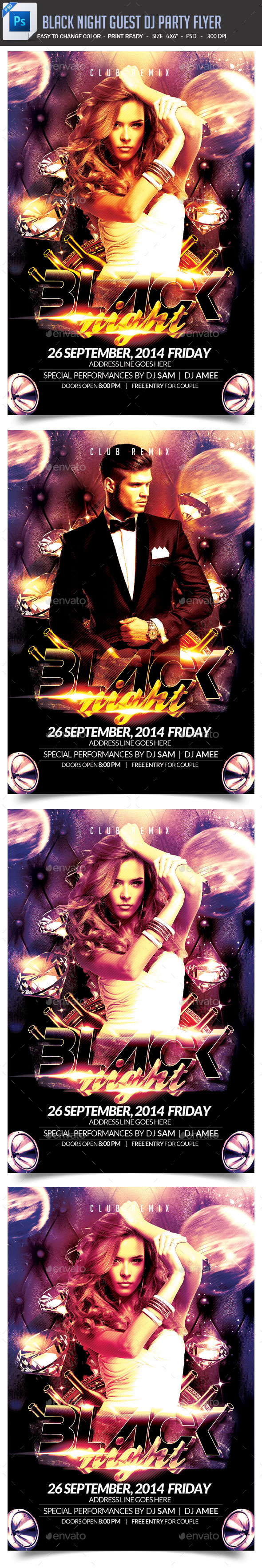Guest DJ Party Flyer - Clubs & Parties Events