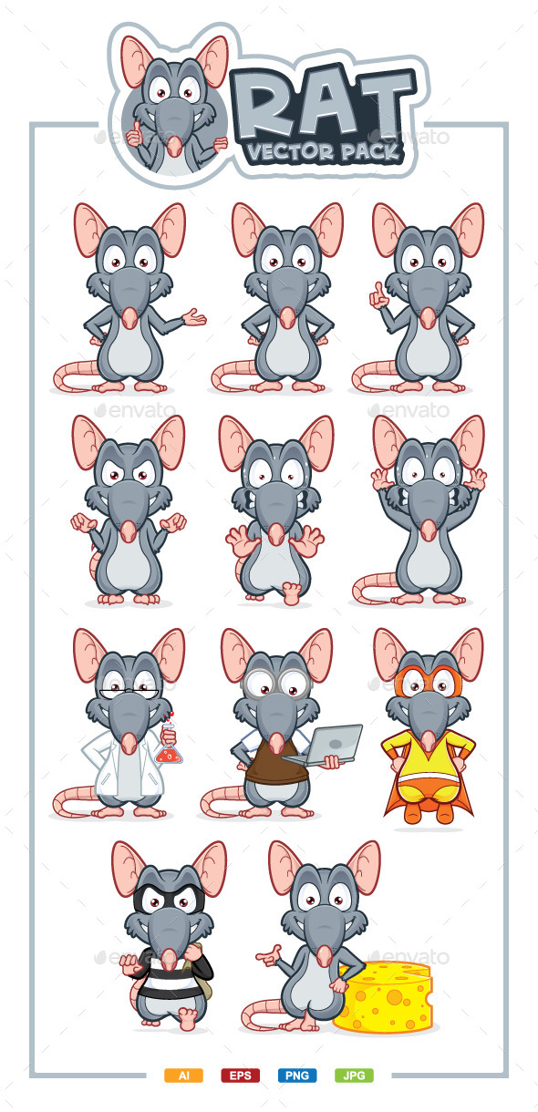 Rat Vector Pack - Animals Characters